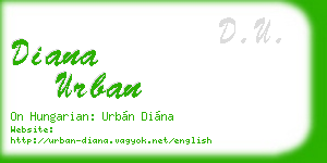 diana urban business card