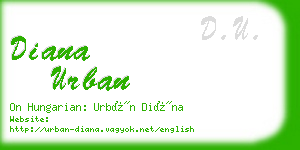 diana urban business card